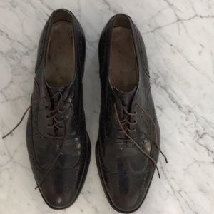 Johnston & Murphy cap toe brown dress shoes